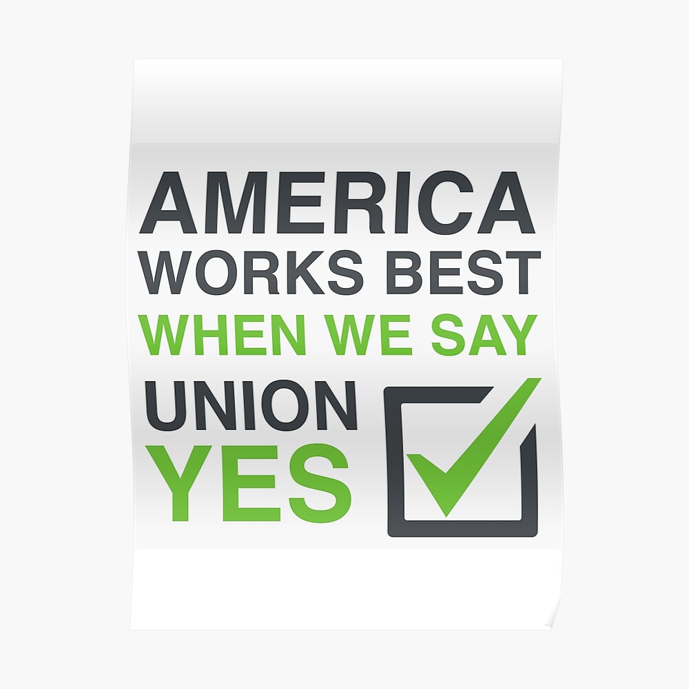 America Works Best When We Say Vote Union Yes - Bumper Sticker at Sticker  Shoppe