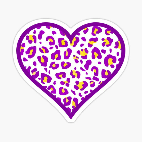 Leopard Heart Stickers for Sale