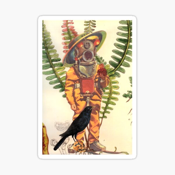 Sacred Heart Diver with Space Hat Sticker
