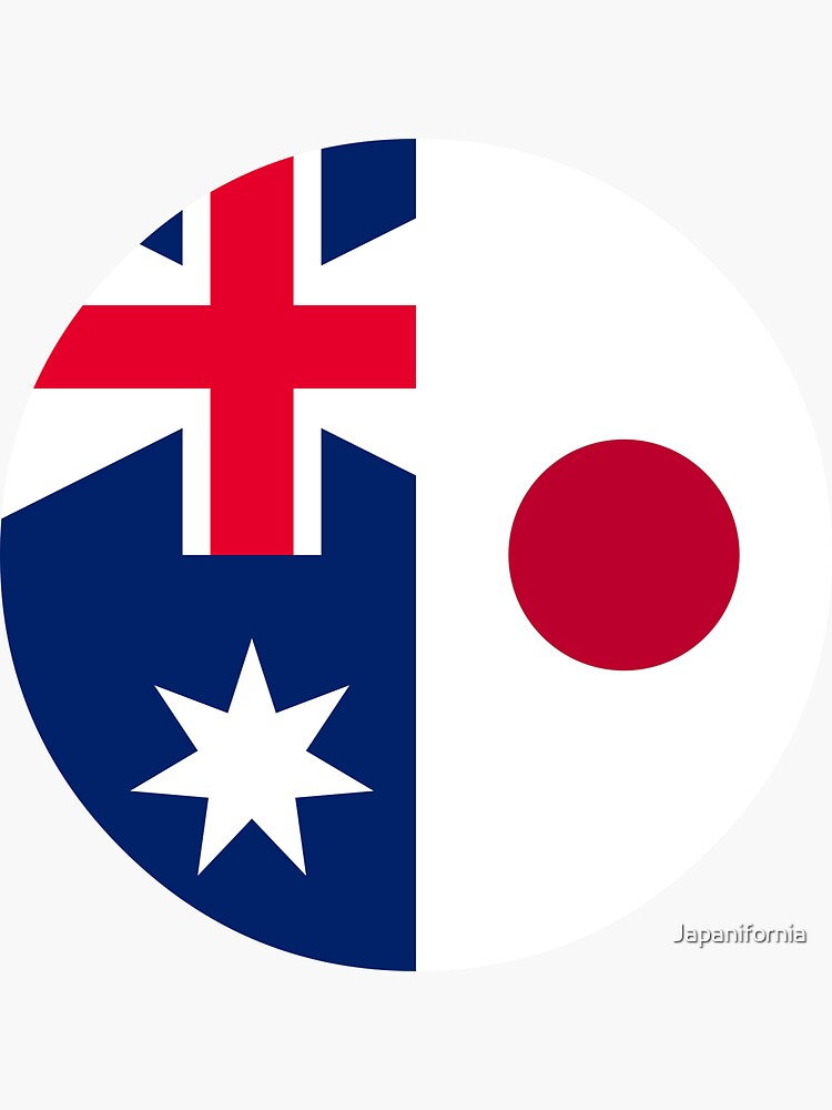 "Half Japanese, Half Australian" Sticker for Sale by Japanifornia