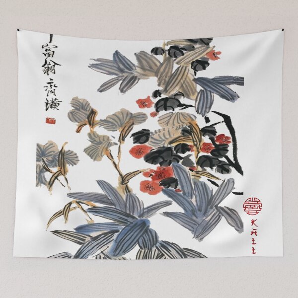 Item preview, Chinese Art Print - Flower branch with dragonfly designed and sold by Kallandra.
