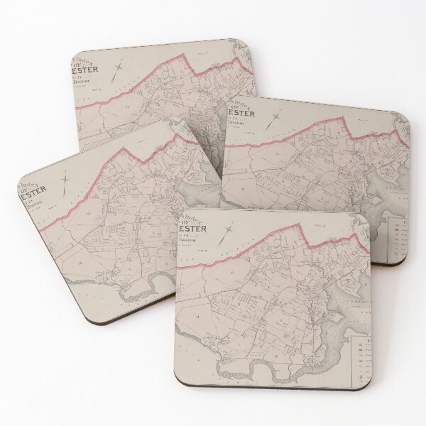 Item preview, Vintage Map of Dorchester MA (1884) designed and sold by BravuraMedia.
