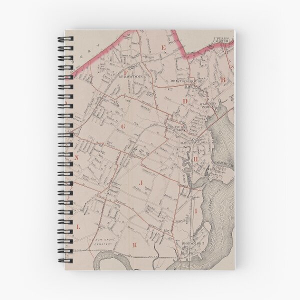 Item preview, Vintage Map of Dorchester MA (1884) designed and sold by BravuraMedia.