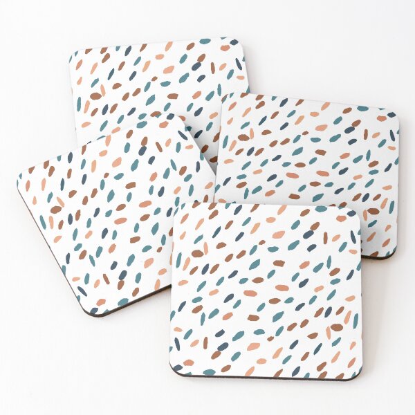 Item preview, dots in sienna and blue  designed and sold by ArtsyEmma2.