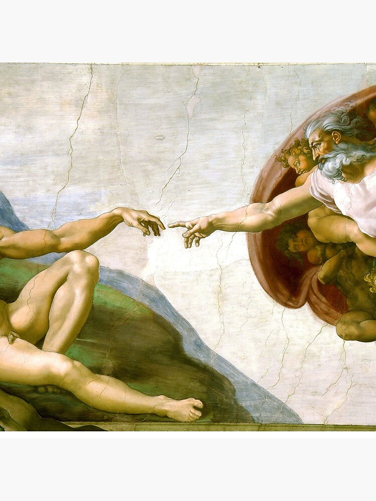 The Creation of Adam Painting by Michelangelo Sistine Chapel by podartist