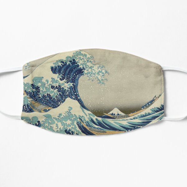 The Classic Japanese Great Wave off Kanagawa by Hokusai Flat Mask
