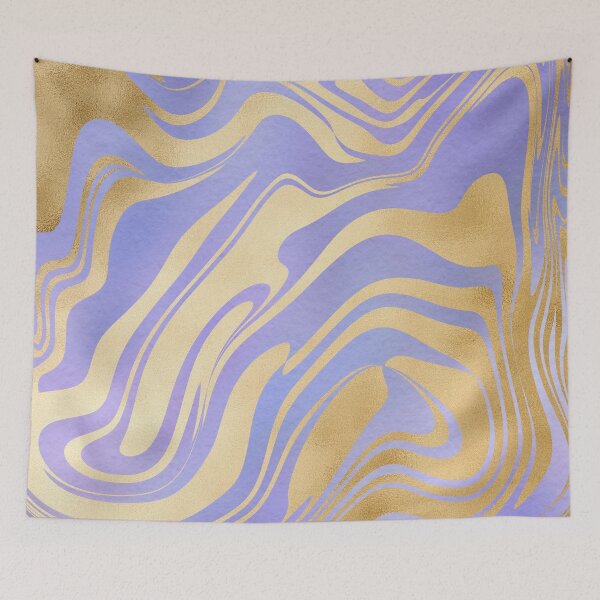 Item preview, Liquid Gold Swirls on Blue Violet designed and sold by WisdomInspired.
