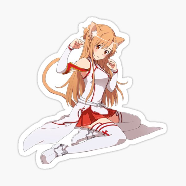 Sword Art Online Asuna Neko Mignon Sticker