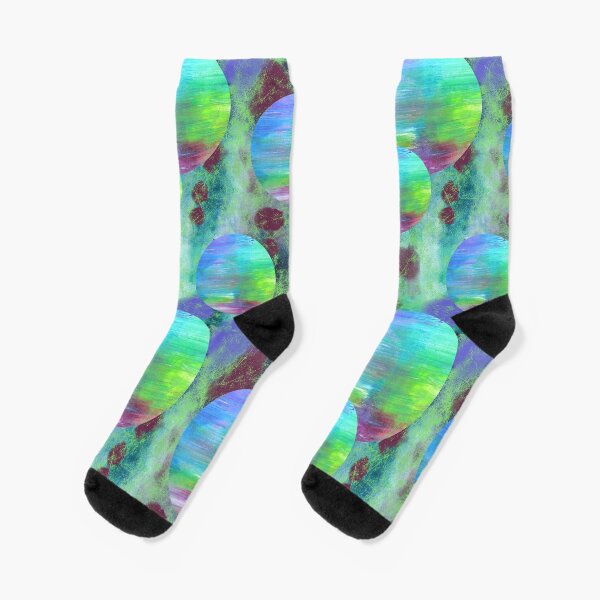 Galactic Neon Graffiti Socks