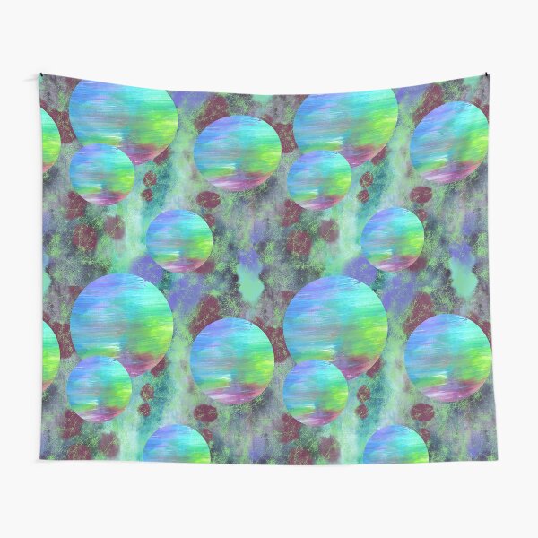 Galactic Neon Graffiti Tapestry