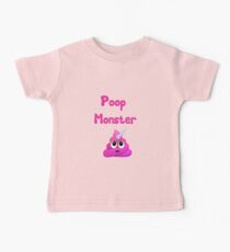 Poop Monster - Pink Baby Tee