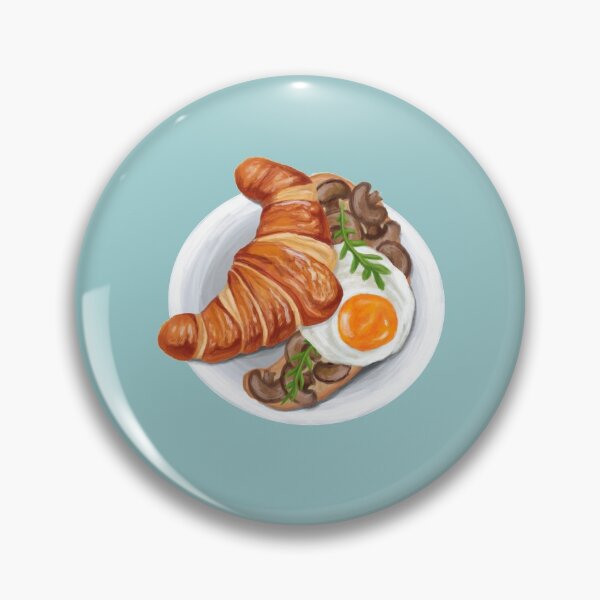 Item preview, Croissant breakfast with egg and mushrooms designed and sold by adelacreative.