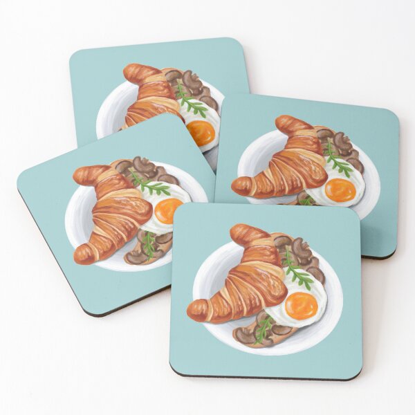 Item preview, Croissant breakfast with egg and mushrooms designed and sold by adelacreative.