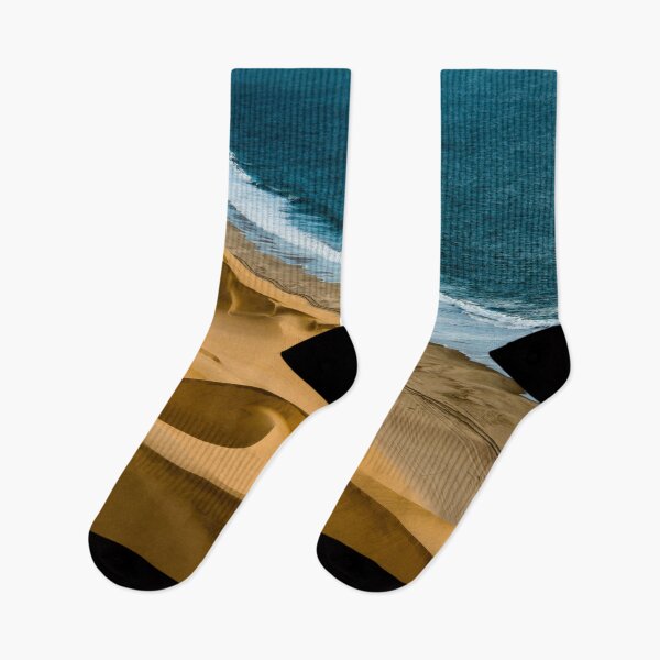 Item preview, Aesthetic photography of Desert beach and blue ocean waves in Namibia, Africa designed and sold by Kinisis.