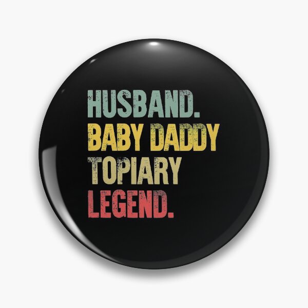 Item preview, Funny Men Vintage T Shirt Husband Baby Daddy Topiary Legend designed and sold by Bendthetrend.