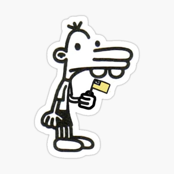 Manny Heffley holding Manny flag Sticker