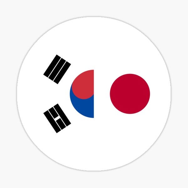 Half Japanese, Half Korean (Circle) Sticker