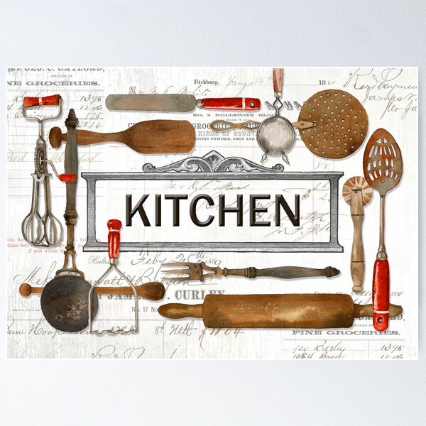 Kitchen tools poster by Miss Muns