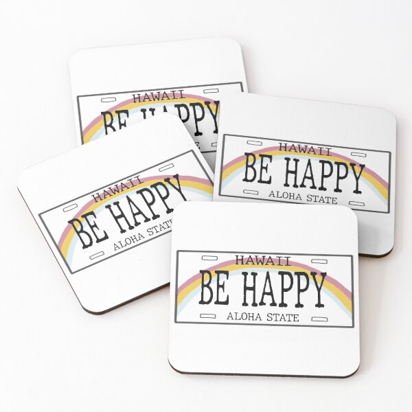 Item preview, be happy license plate designed and sold by jilliandraws.