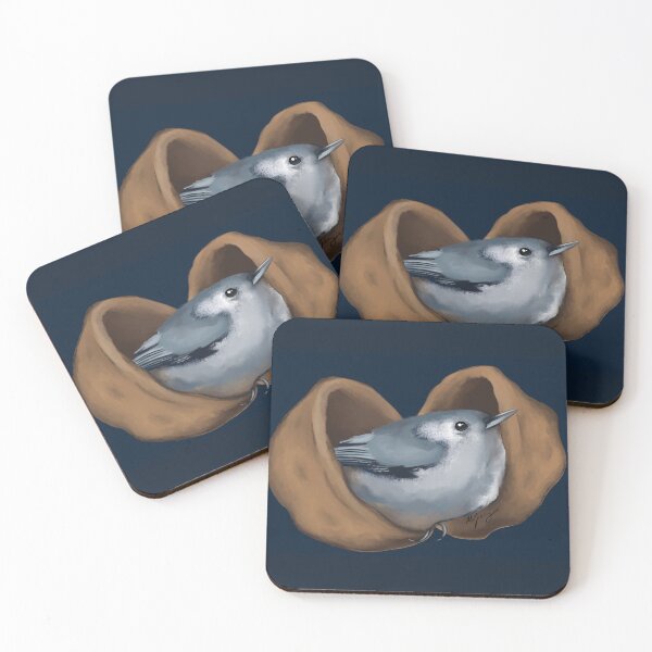 Item preview, White Breasted Nuthatch designed and sold by ninayoungart.