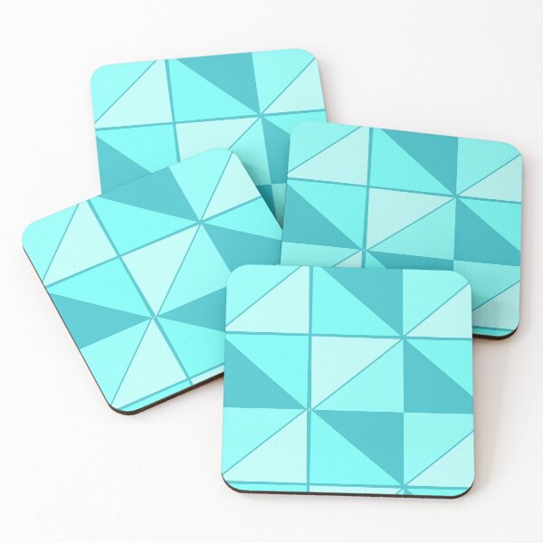 Item preview, Square aquamarine nuances designed and sold by Abstractlara.