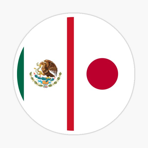 "Half Japanese, Half Mexican (Circle)" Sticker by Japanifornia Redbubble
