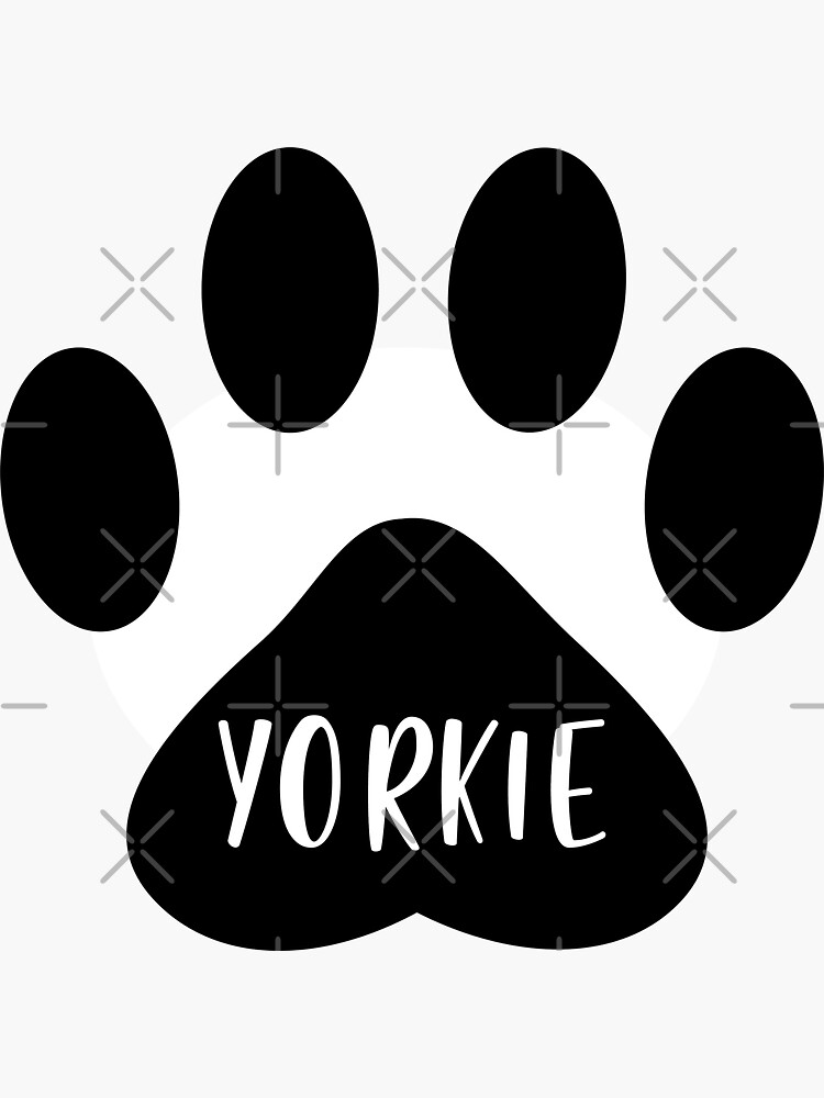 Yorkie Paw Print Seal by chanzds