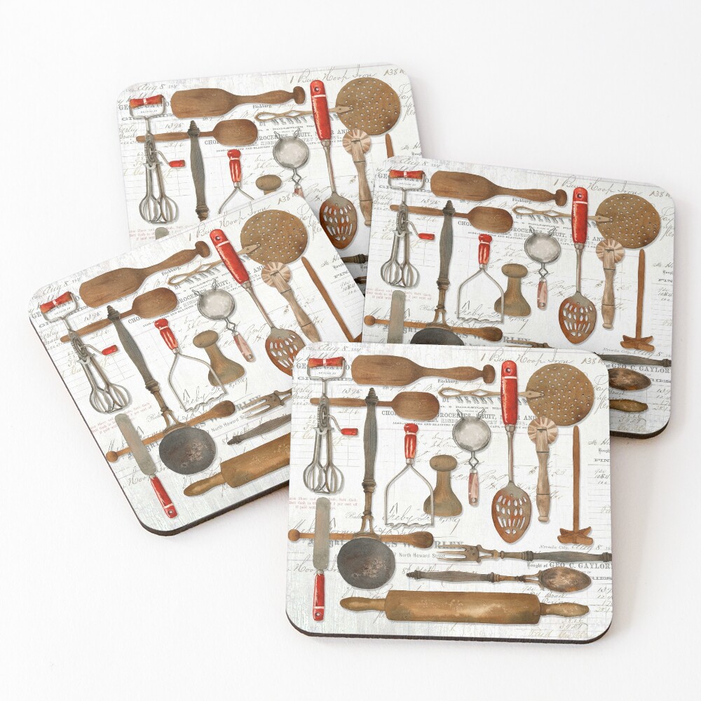 Farmhouse Kitchen Utensils Art Board Print for Sale by Lynnea Washburn