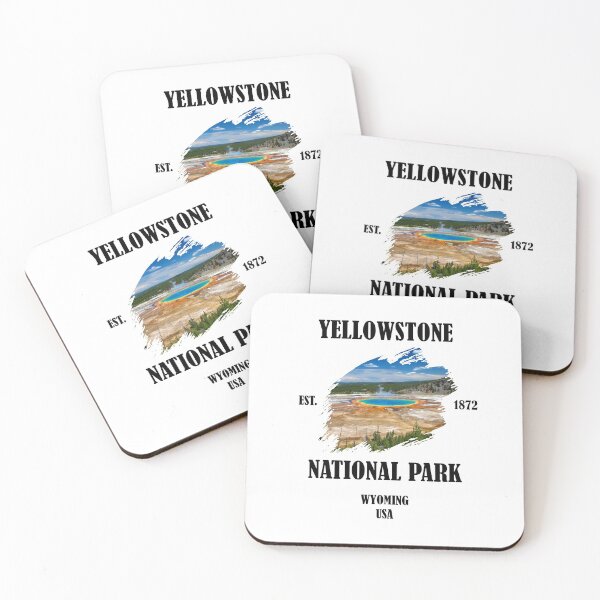Item preview,  USA tourists and fans of Yellowstone National Park in Wyoming. The Grand Prismatic Spring is one of the main attractions of the park! designed and sold by GeogDesigns.