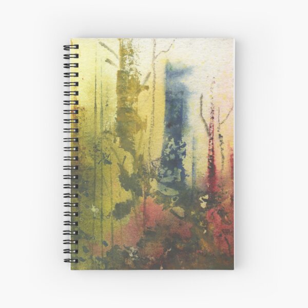 Watercolor Abstract Seasons Fall Winter Spring Summer Spiral Notebook