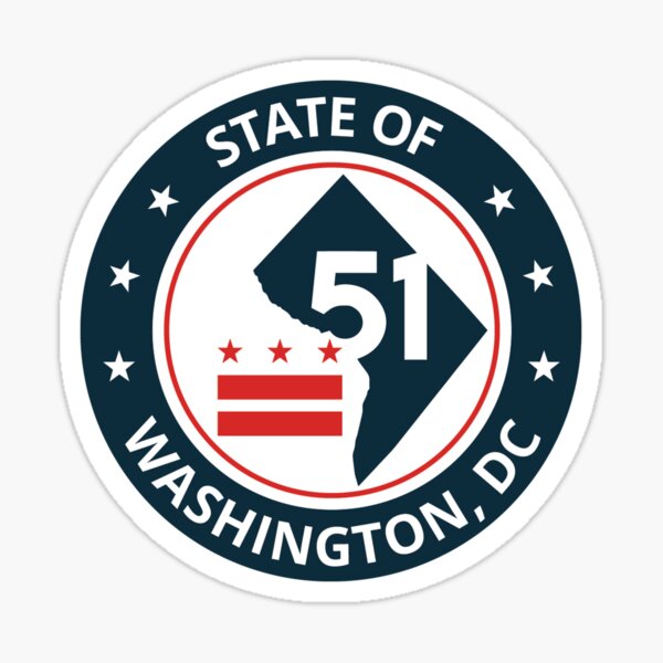 State of Washington map flag logo Sticker