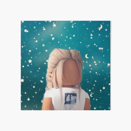 Blonde Roblox Girl Art Board Print By Morganmickleco Redbubble - gfx roblox girl blonde