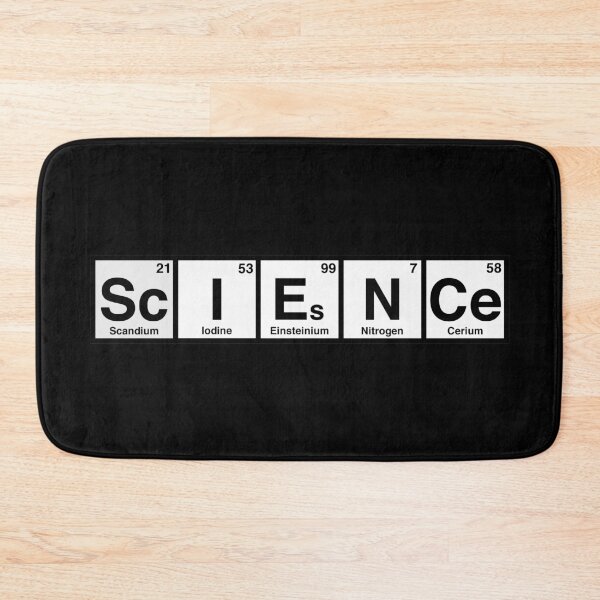Item preview, Science Spelled with Periodic Table - black and white designed and sold by Thelittlelord.