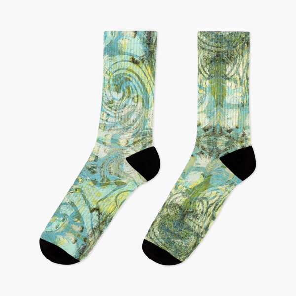 Item preview, Blue Green Yellow Abstract Swirls Spirals Pattern Texture designed and sold by RootSquare.