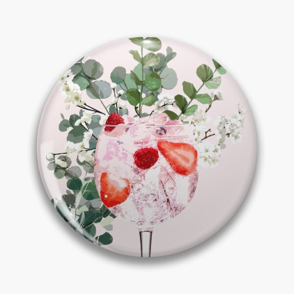 Item preview, Pink Gin Glass Artwork designed and sold by Naomillustrates.