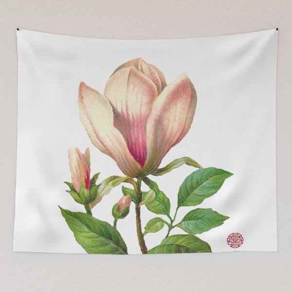 Item preview, Chinese ink painting - pink magnolia designed and sold by Kallandra.
