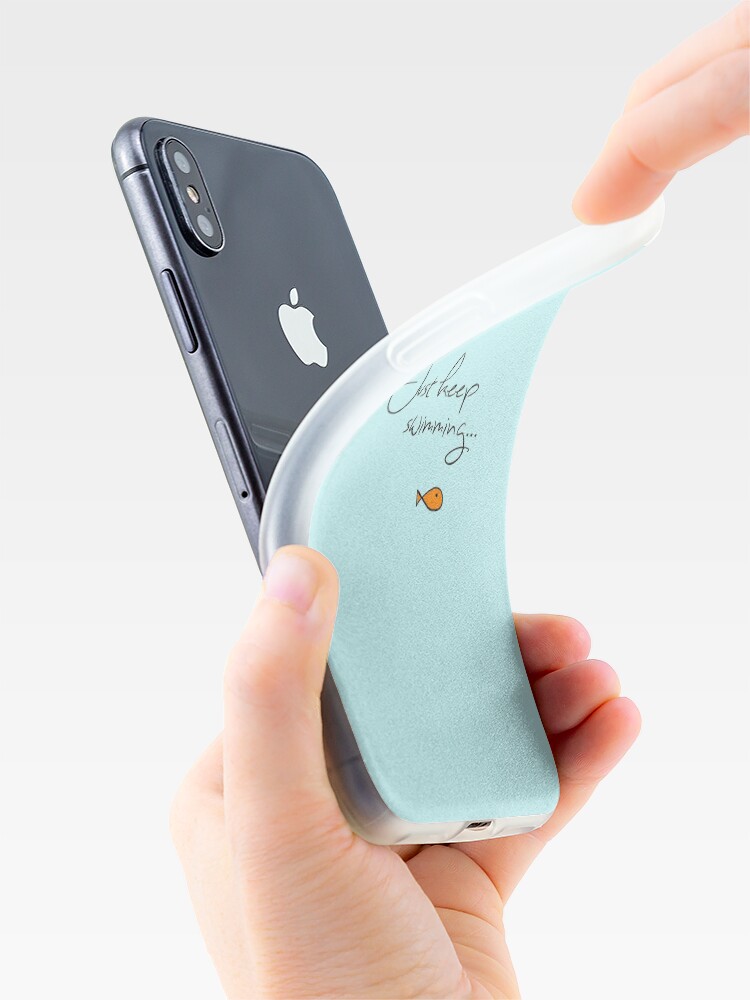 Alternate view of What do we do? We swim, swim. iPhone Case & Cover