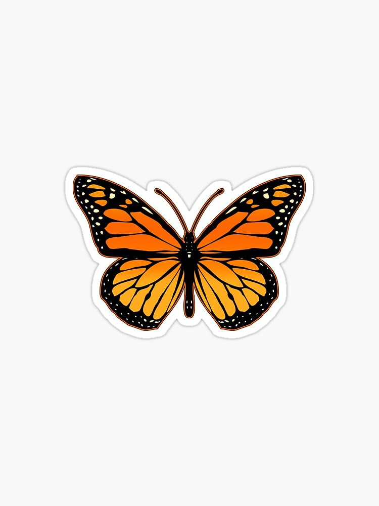 Monarch Butterfly Sticker By Lynslieb Redbubble 