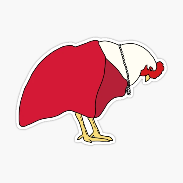 red dress chicken vine Red Dress Chicken Vine Sticker