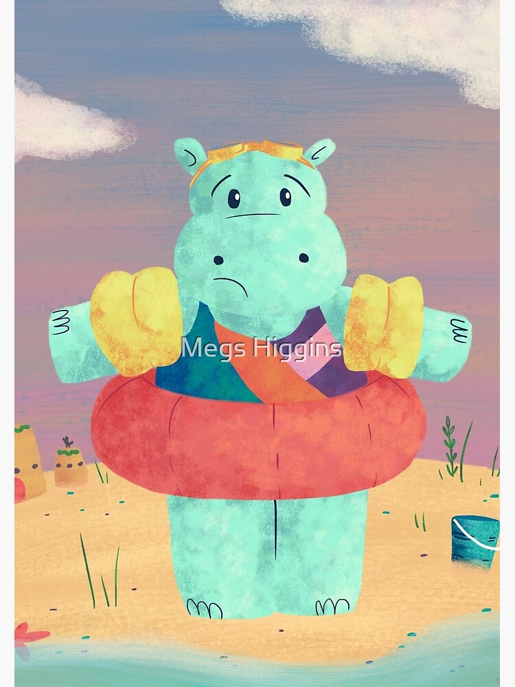 Nervous Beachy Hippo by megsneggs