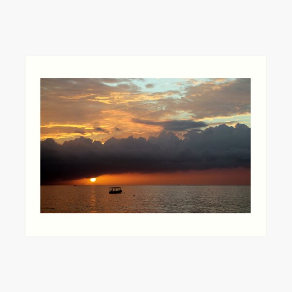 Negril Beach Sunset Art Print