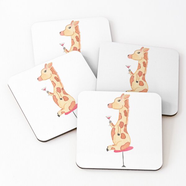 Item preview, Cocktail drinking giraffe, white designed and sold by Sonderblume.