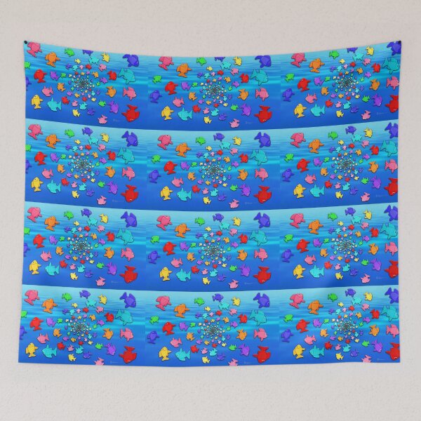 Item preview, Fractal Art School of Fish designed and sold by wolfepaw.