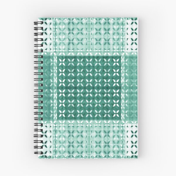 Item preview, Dark Mint Green Quilt Style Simple Floral Fabric Pattern  designed and sold by RootSquare.