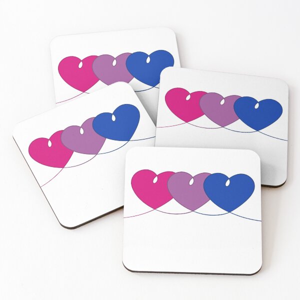 Item preview, Bi Pride Hearts designed and sold by TheCurioArtShop.