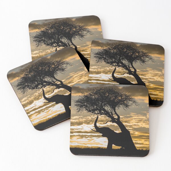 Item preview, Elephant at Sunset designed and sold by Kellie Netherwood.