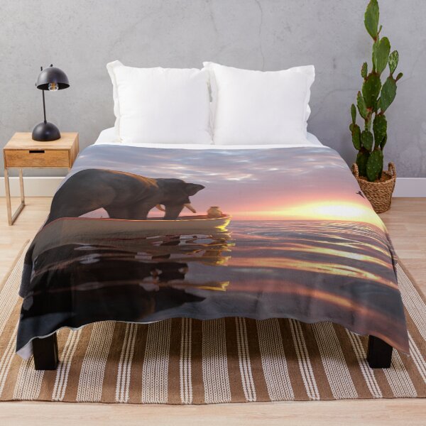 Item preview, elephant and dog sail in a boat at sea designed and sold by Mike Kiev art.