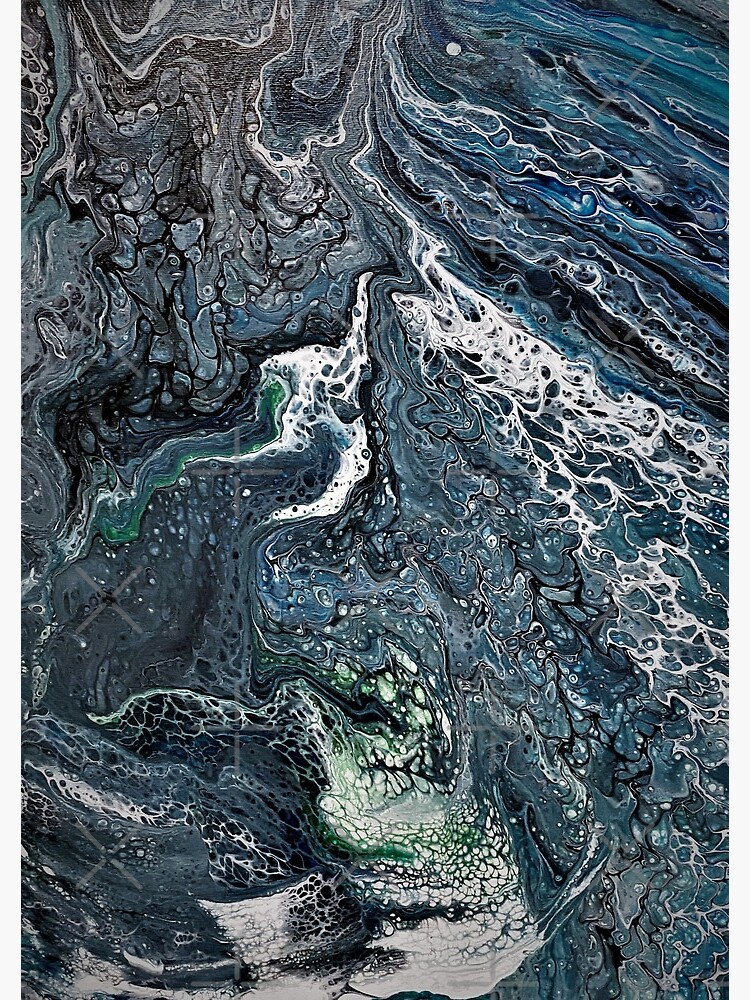 Acrylic Pour : Chaménos Okeanós by Smallenough-art