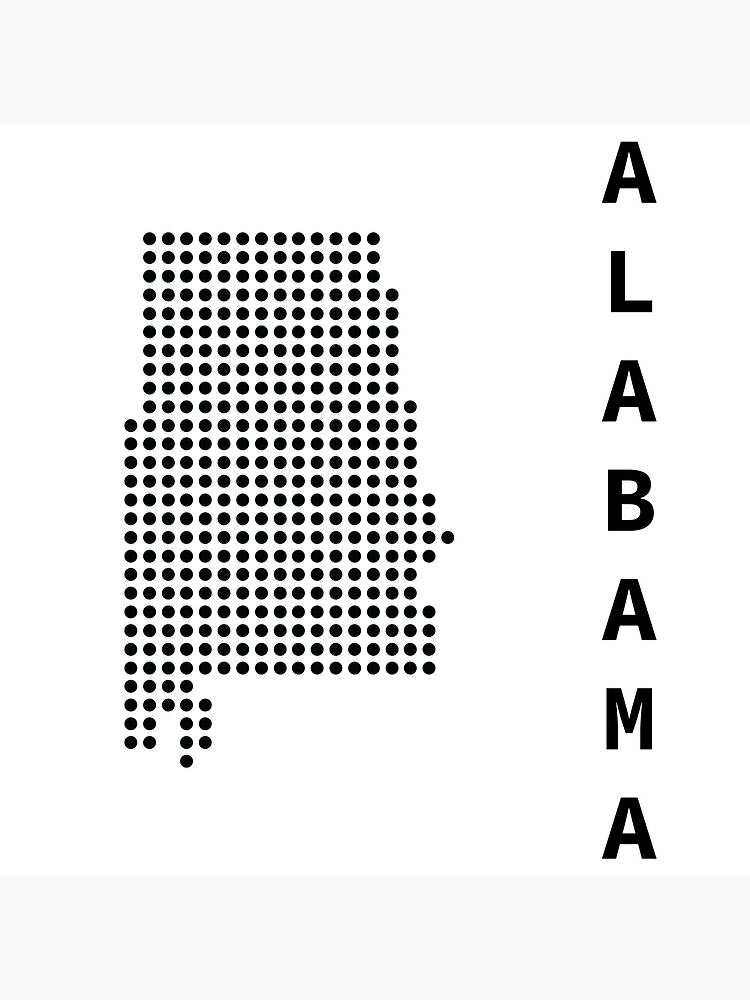 "ALABAMA DOT SILHOUETTE" Poster for Sale by Mxdesign888 Redbubble