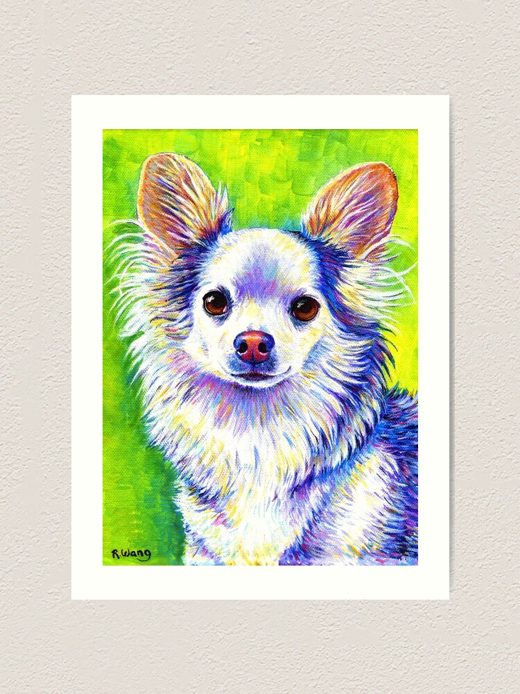 Alternate view of Colorful Cute Chihuahua Dog Art Print